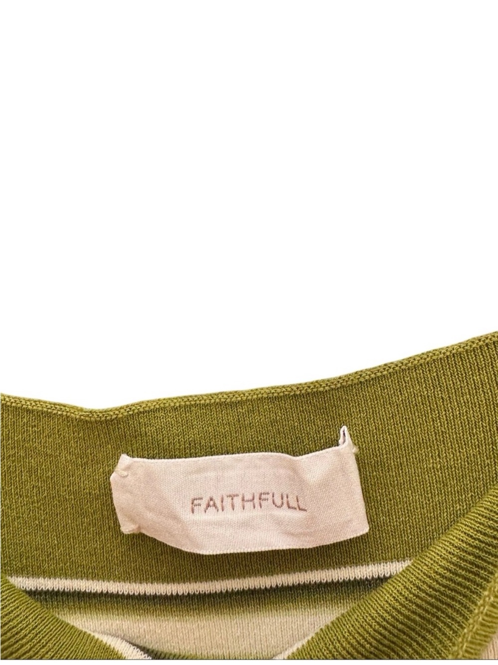 Faithfull the Brand Olive Green Striped Maxi Dress - Picture 8 of 12